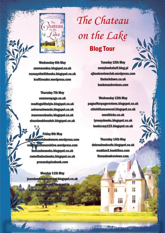 The Chateau on the Lake by Charlotte Betts blog tour poster