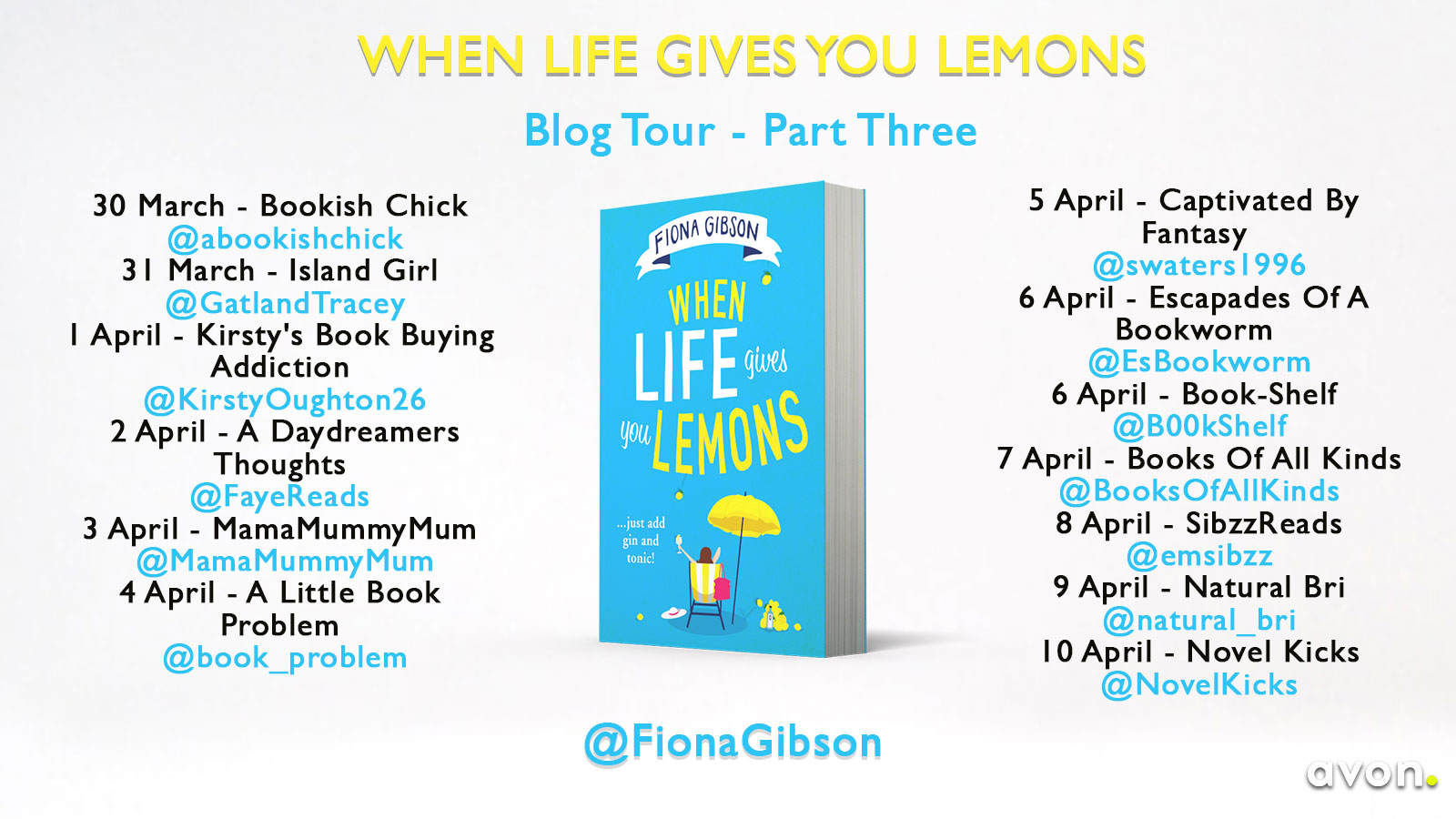 When Life Gives You Lemons by Fiona Gibson bLOG TOUR